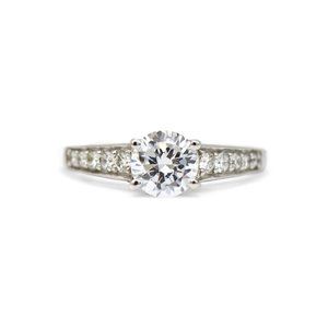 Ritani 18k White Gold Diamond Engagement Ring